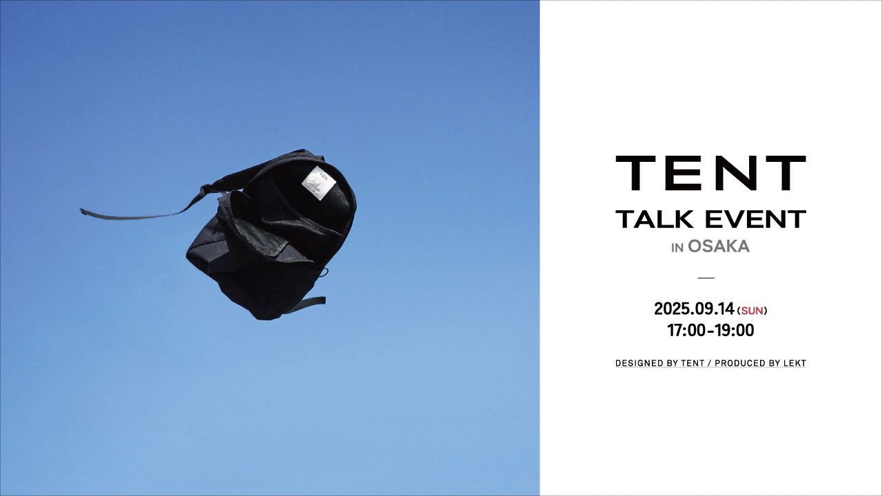 【トークイベント】TENT talk event in OSAKA