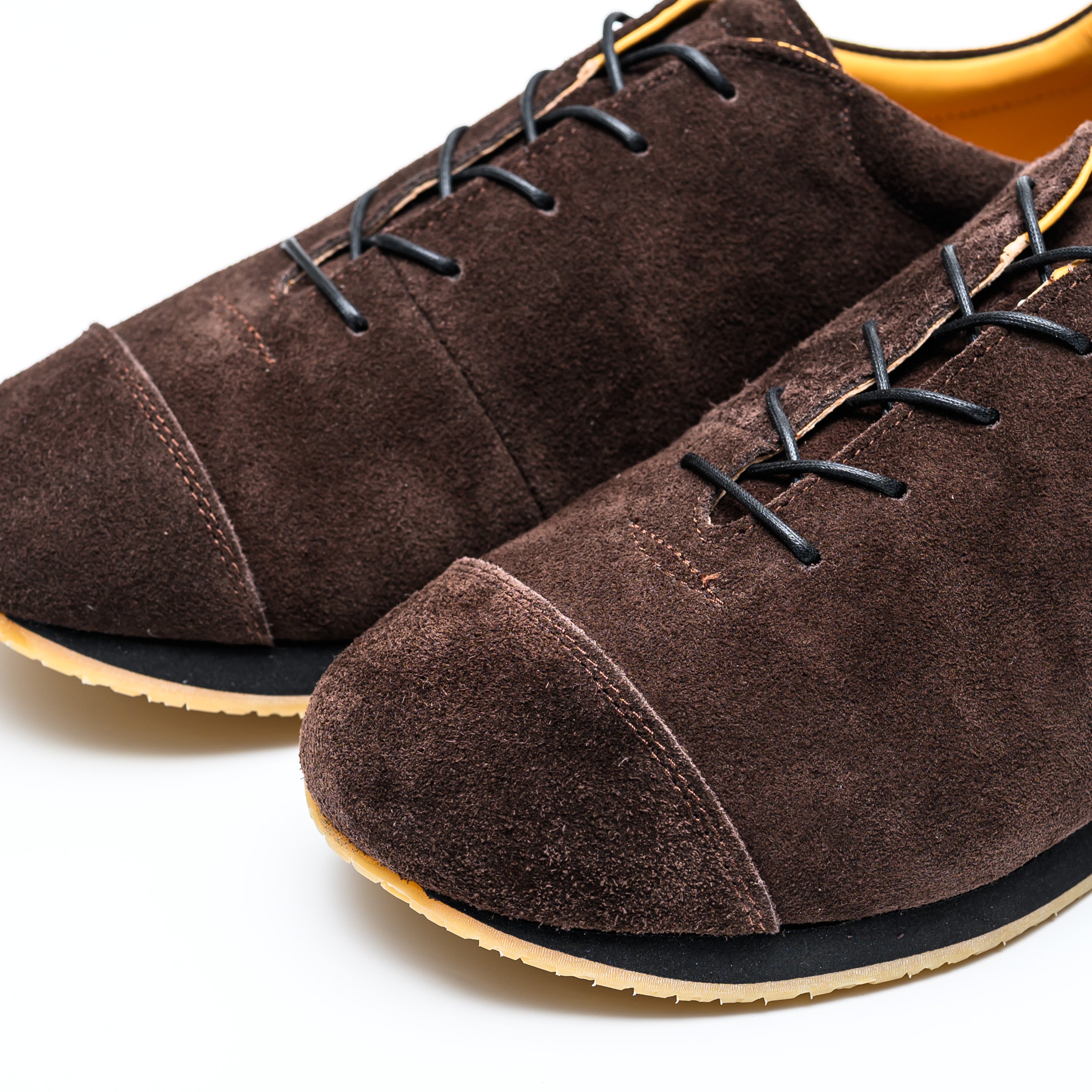 おかっぱ-ブラウン-ブラックソール-幅広で歩くための日本製レザー